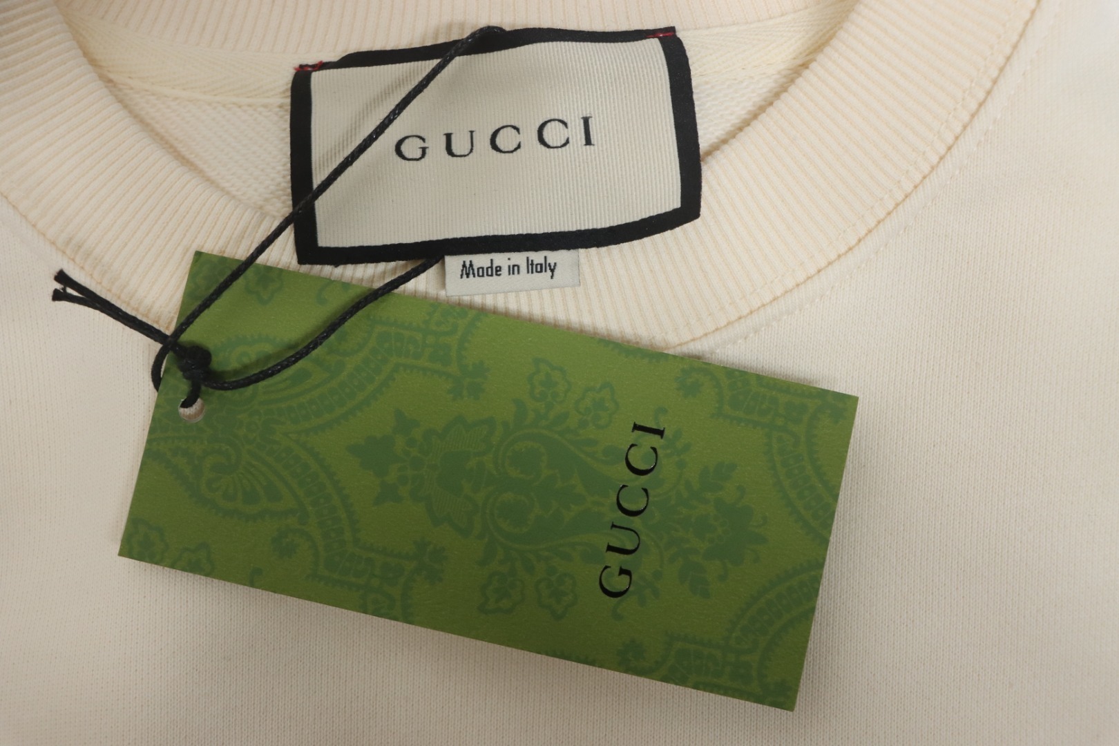 EM Sneakers Gucci Crew Neck Sweatshirt 24SS Side Web White