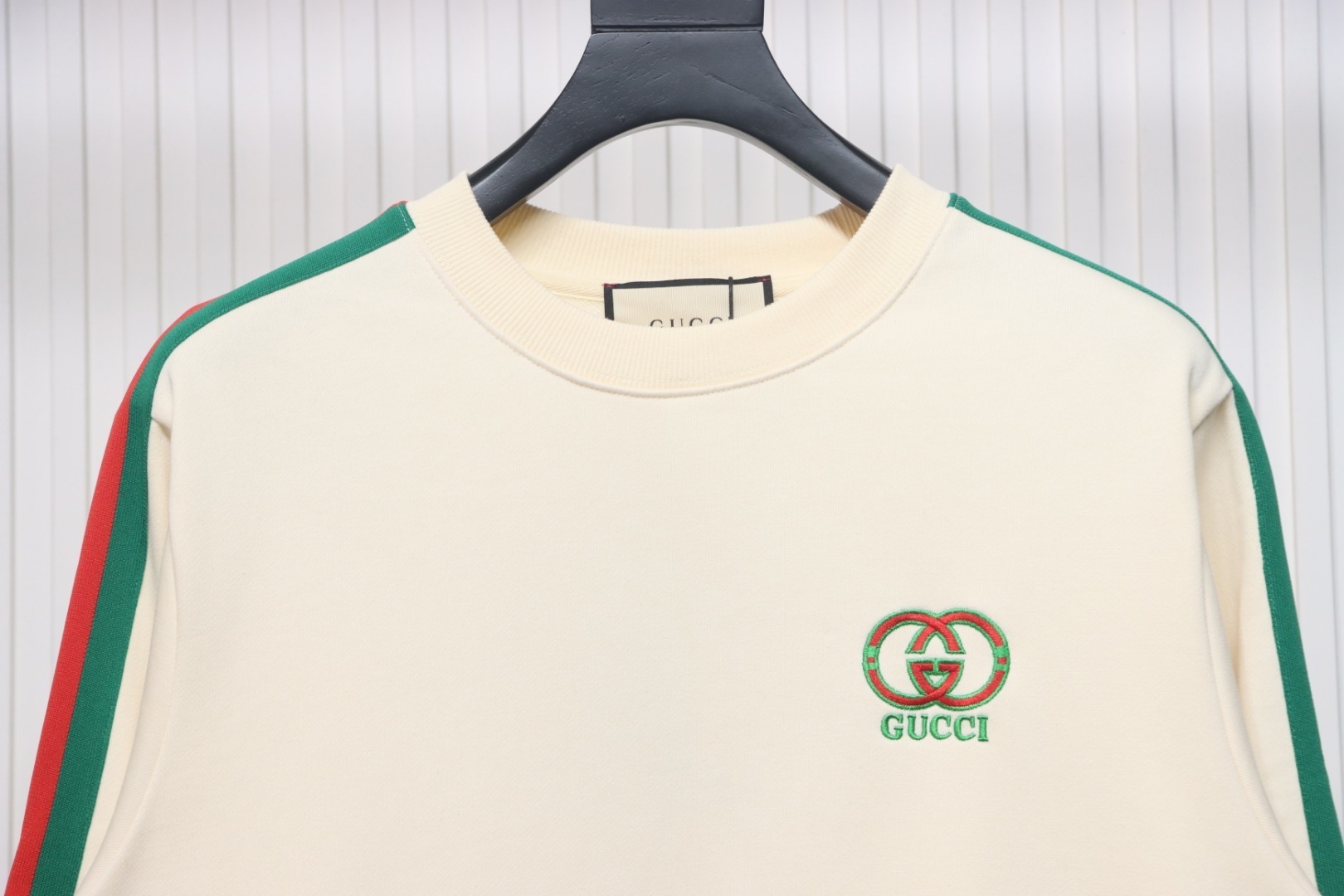 EM Sneakers Gucci Crew Neck Sweatshirt 24SS Side Web White