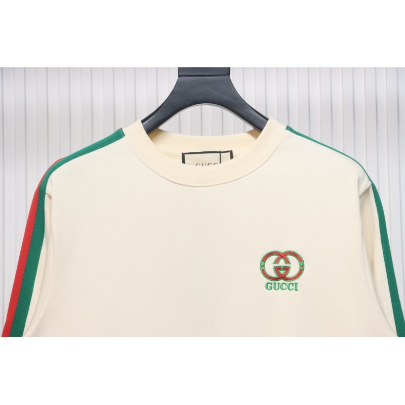 EM Sneakers Gucci Crew Neck Sweatshirt 24SS Side Web White