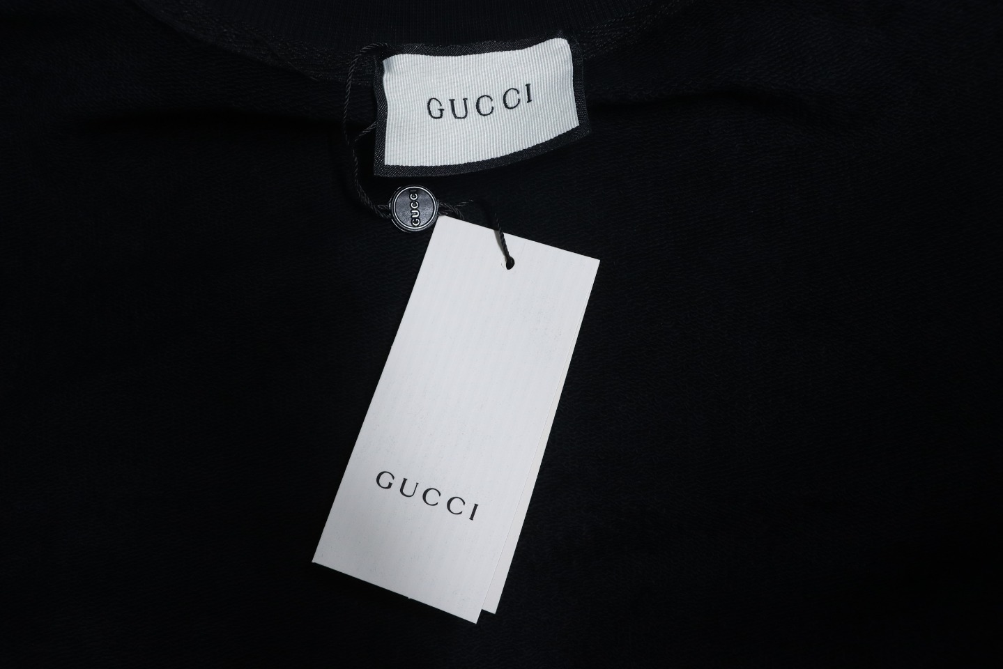 EM Sneakers Gucci Crew Neck Sweatshirt in Collaboration with Balenciaga 24SS Graffiti Lettering Print Black