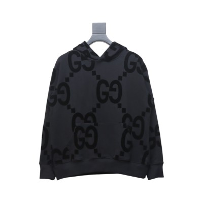EM Sneakers Gucci Hoodie 24Fw Double G Flocked Black Print 01
