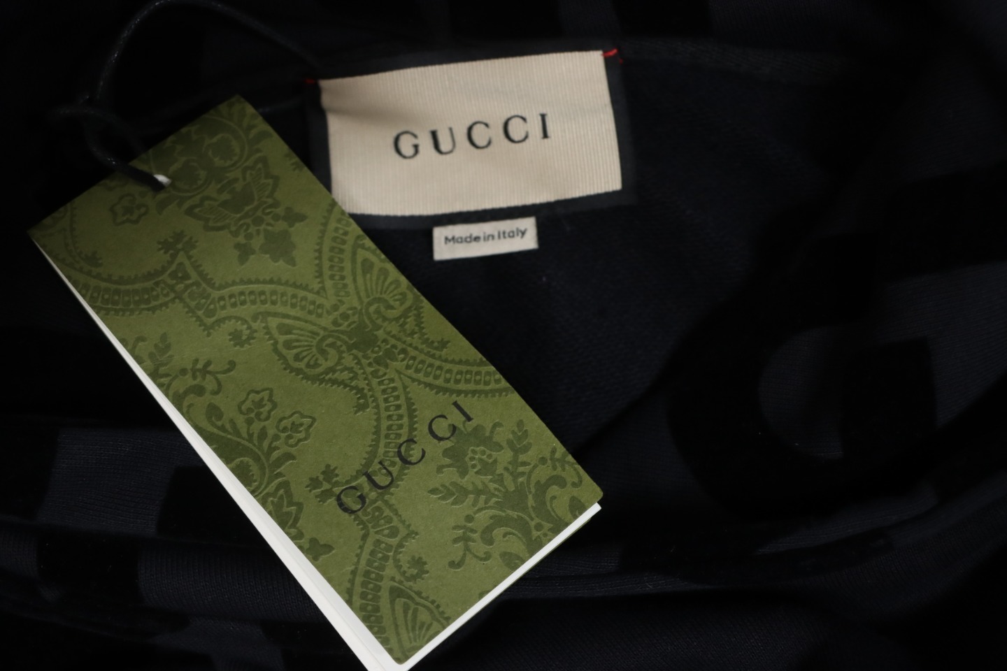 EM Sneakers Gucci Hoodie 24Fw Double G Flocked Black Print
