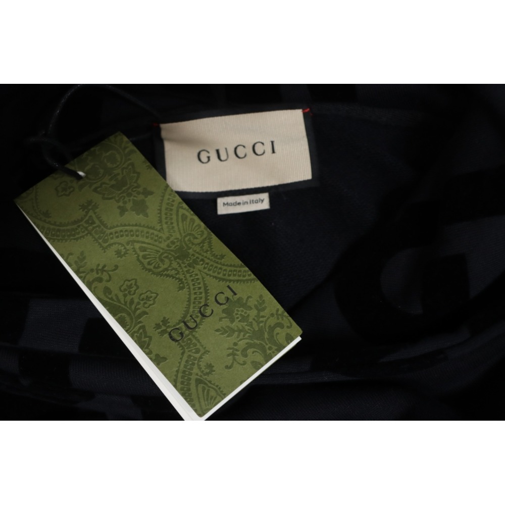 EM Sneakers Gucci Hoodie 24Fw Double G Flocked Black Print