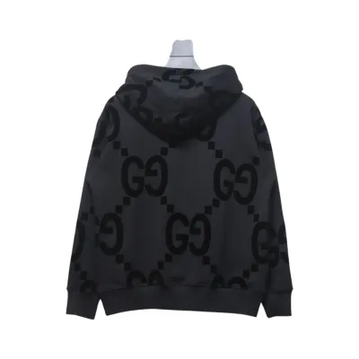 EM Sneakers Gucci Hoodie 24Fw Double G Flocked Black Print 02