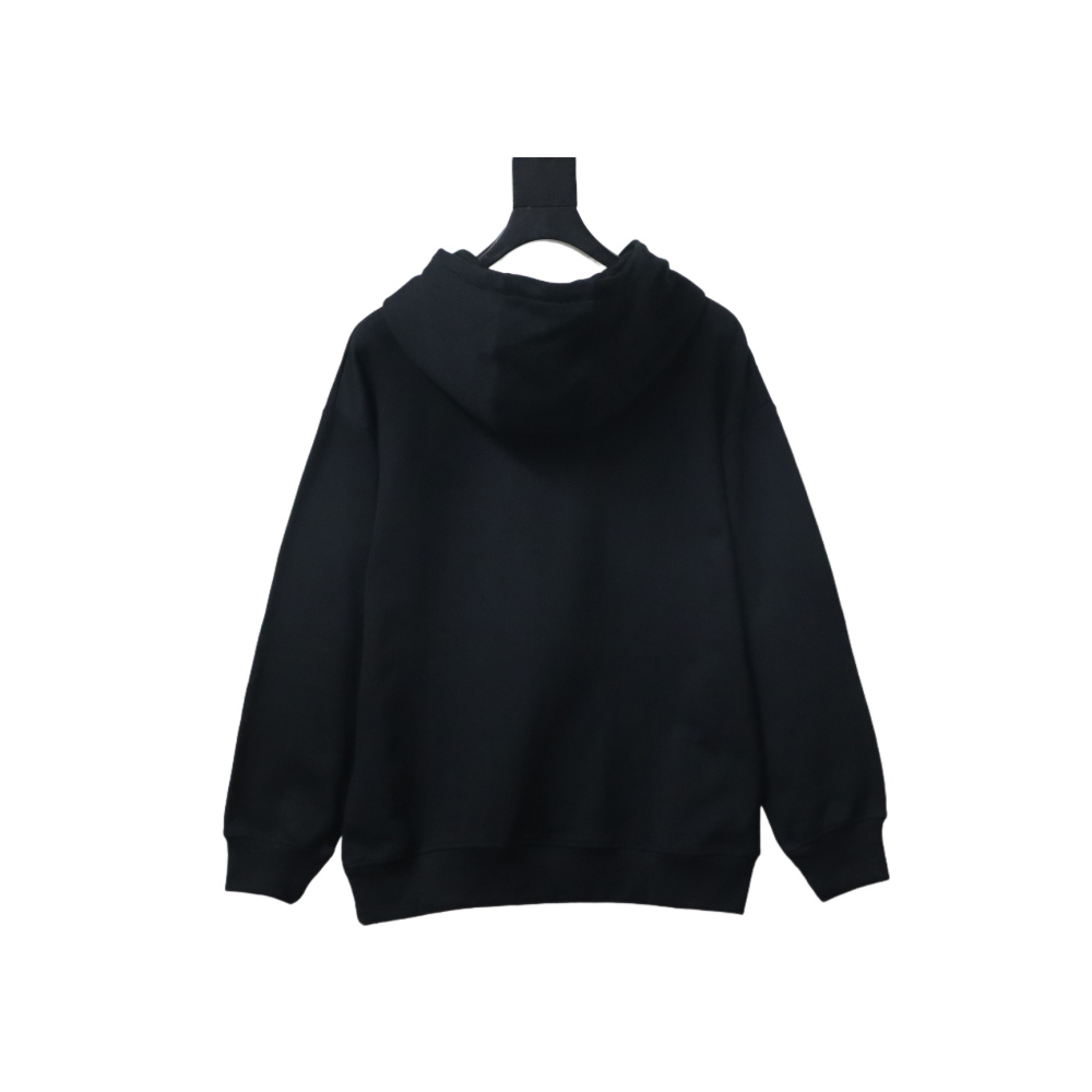 EM Sneakers Gucci Hoodie 25Fw Musical Note Signature Logo Embroidery Black