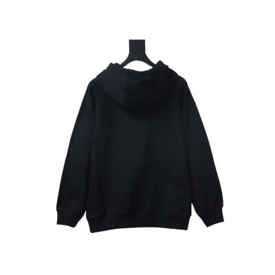 EM Sneakers Gucci Hoodie 25Fw Musical Note Signature Logo Embroidery Black 02