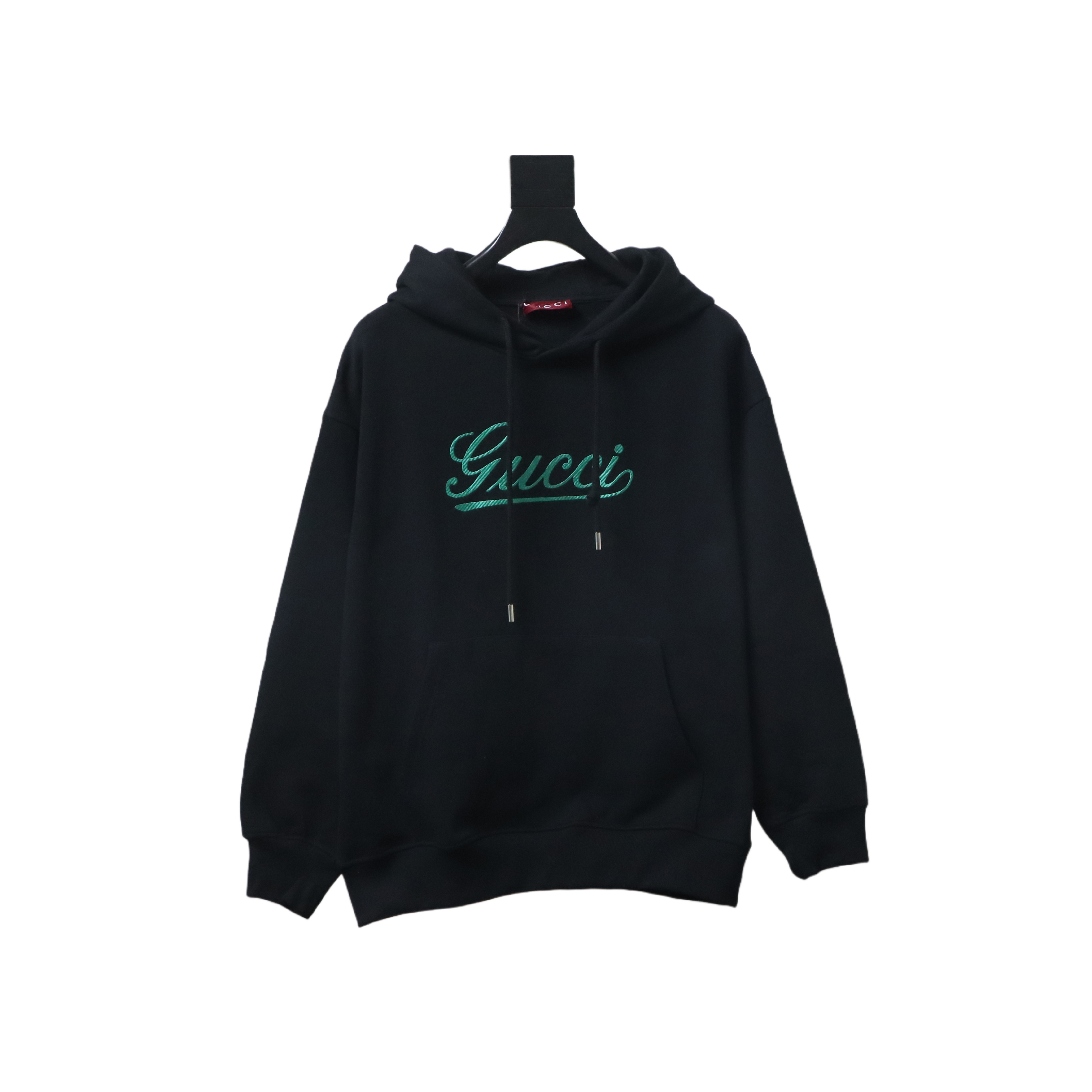 EM Sneakers Gucci Hoodie 25Fw Musical Note Signature Logo Embroidery Black