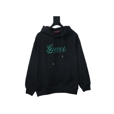 EM Sneakers Gucci Hoodie 25Fw Musical Note Signature Logo Embroidery Black 01