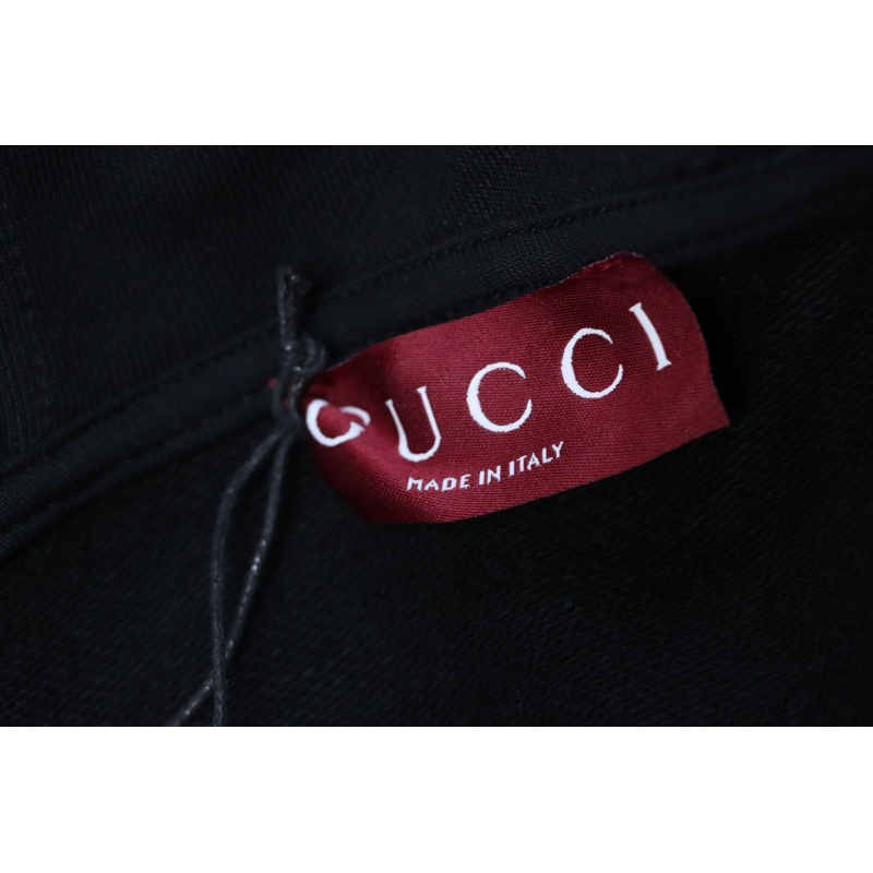 EM Sneakers Gucci Hoodie 25Fw Musical Note Signature Logo Embroidery Black