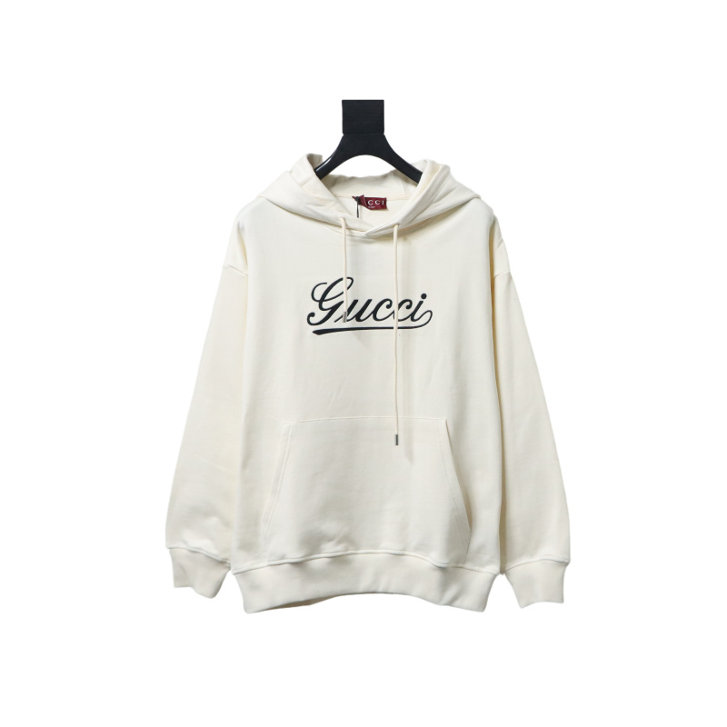 EM Sneakers Gucci Hoodie 25Fw Musical Note Signature Logo Embroidery White