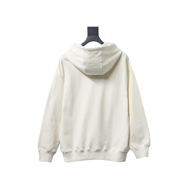 EM Sneakers Gucci Hoodie 25Fw Musical Note Signature Logo Embroidery White