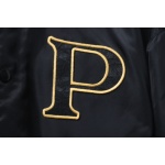 EM Sneakers Prada Grained Canvas Padded Baseball Jacket Black