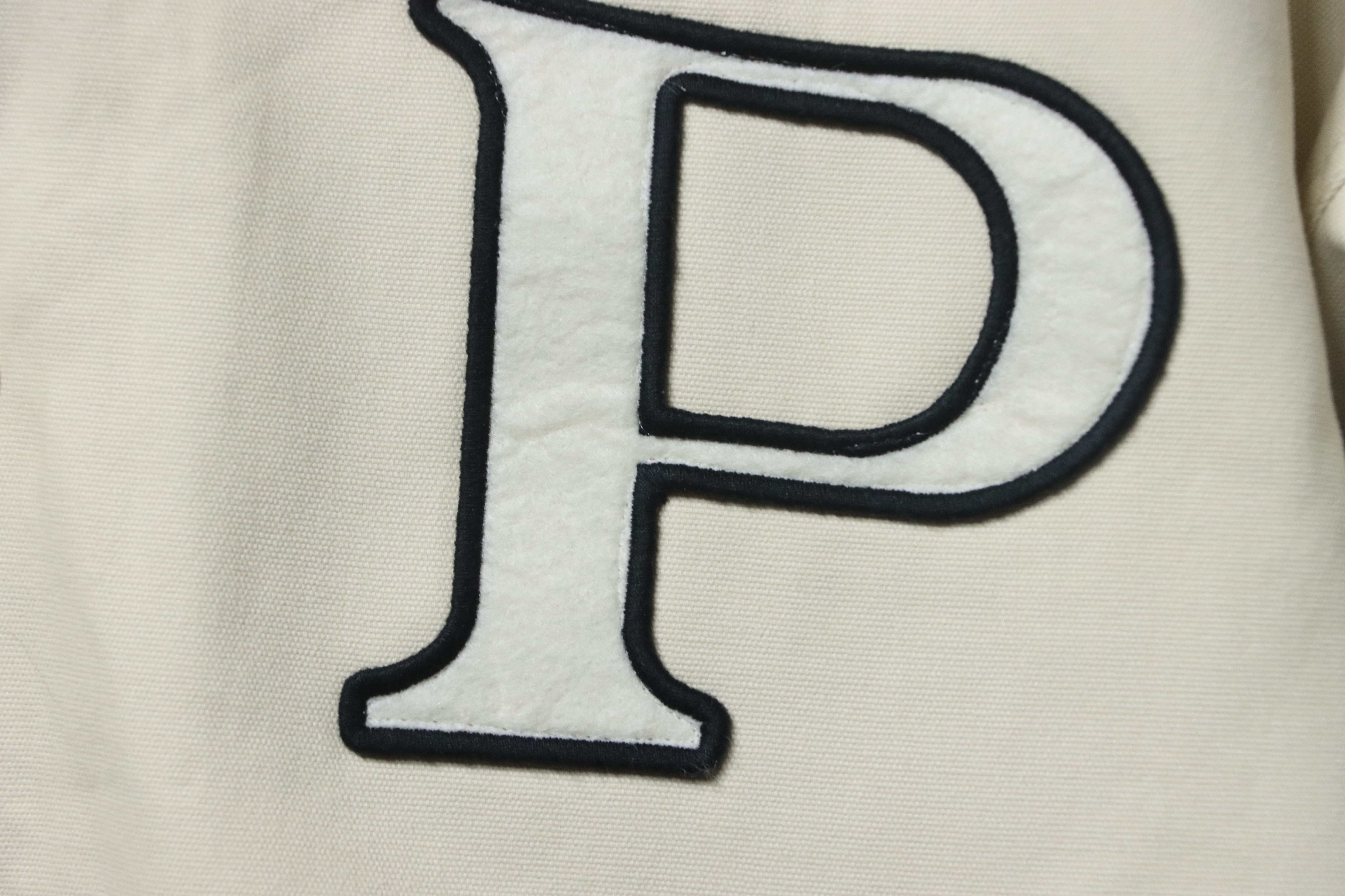 EM Sneakers Prada Grained Canvas Padded Baseball Jacket White