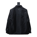 EM Sneakers Prada Multi-Pocket Shirt Functional Jacket Black