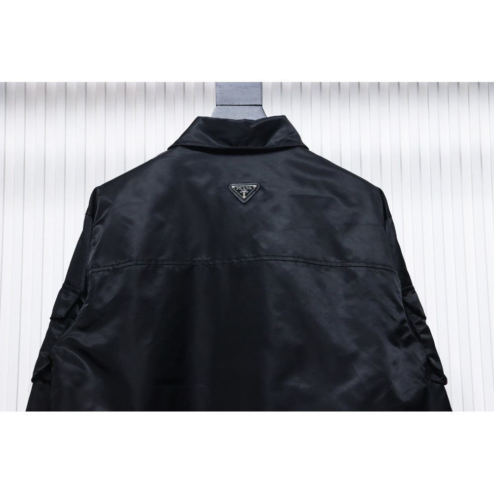 EM Sneakers Prada Multi-Pocket Shirt Functional Jacket Black