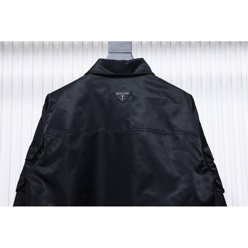 EM Sneakers Prada Multi-Pocket Shirt Functional Jacket Black