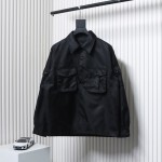 EM Sneakers Prada Multi-Pocket Shirt Functional Jacket Black