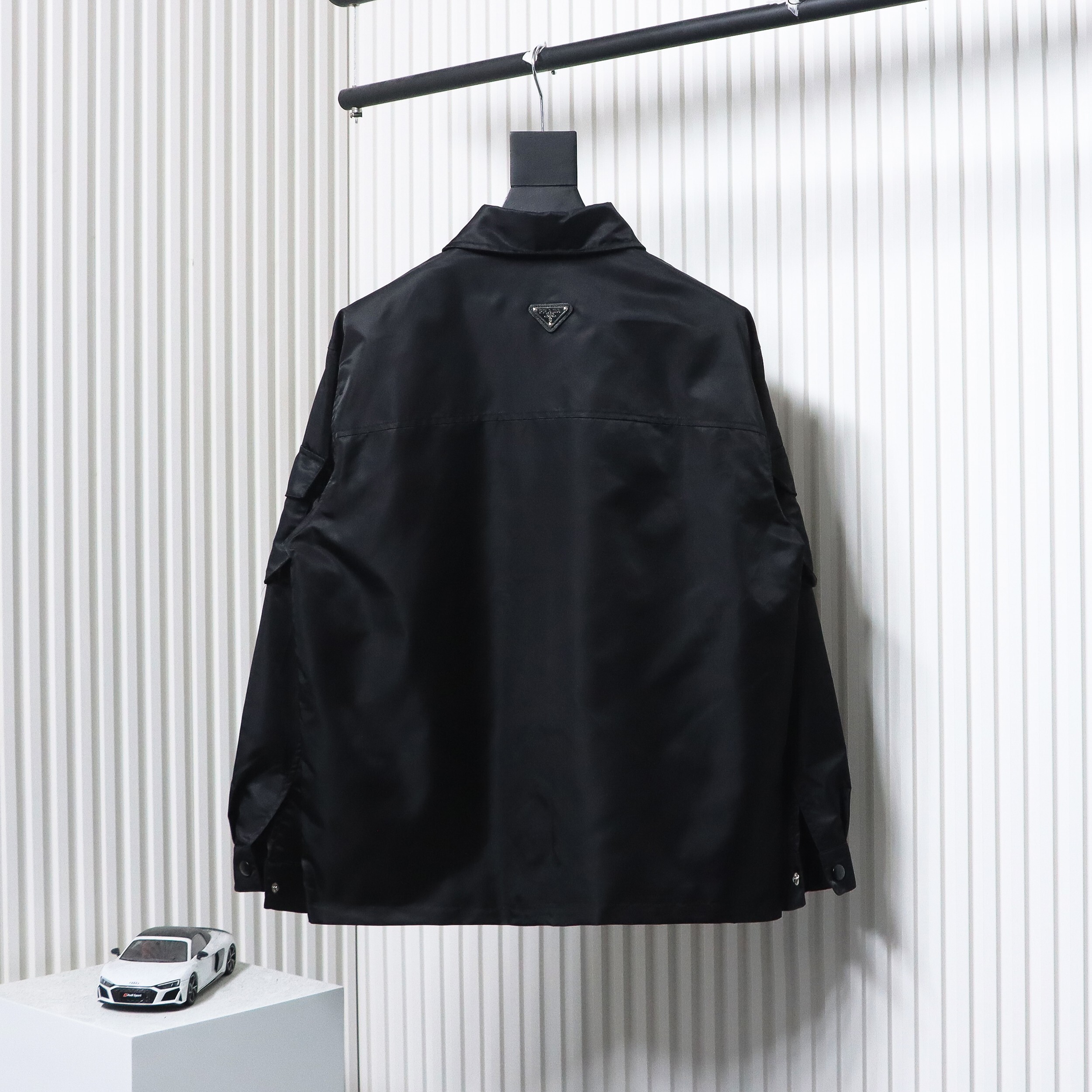 EM Sneakers Prada Multi-Pocket Shirt Functional Jacket Black