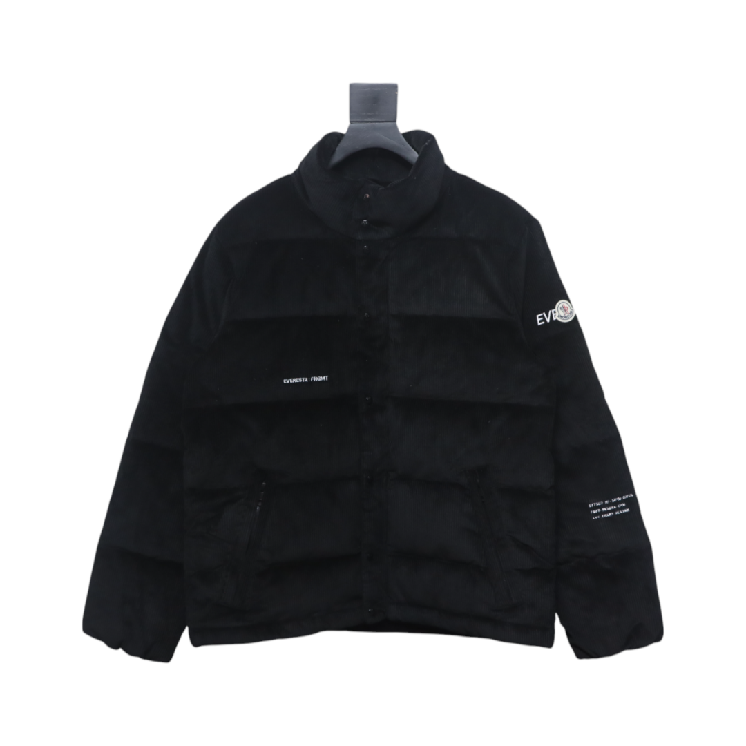 EM Sneakers Moncler FRGMT Hiroshi Fujiwara Collaboration Corduroy Down Jacket Black