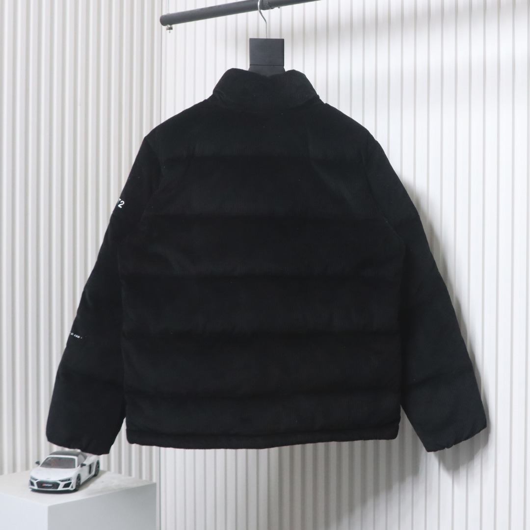 EM Sneakers Moncler FRGMT Hiroshi Fujiwara Collaboration Corduroy Down Jacket Black