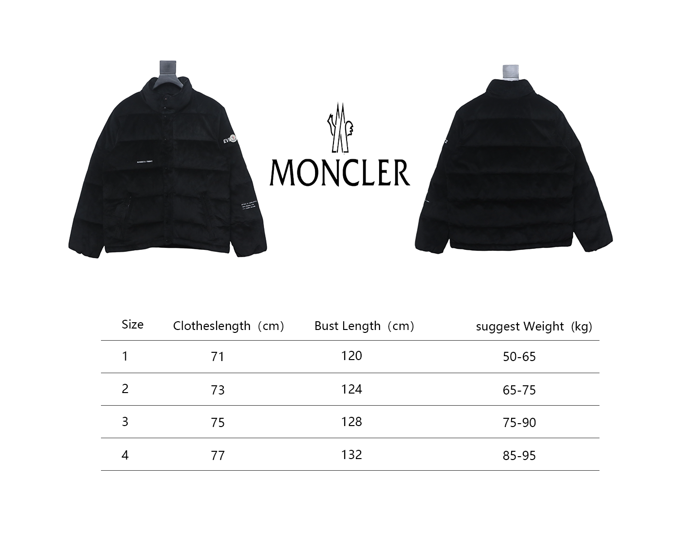 EM Sneakers Moncler FRGMT Hiroshi Fujiwara Collaboration Corduroy Down Jacket Black