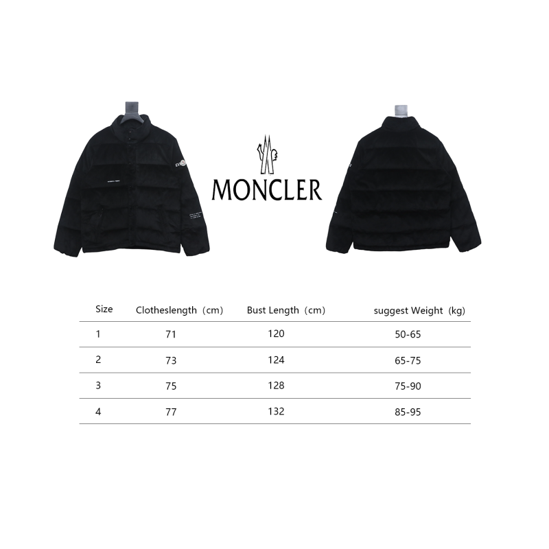 EM Sneakers Moncler FRGMT Hiroshi Fujiwara Collaboration Corduroy Down Jacket Black
