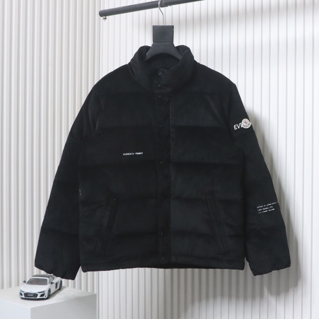 EM Sneakers Moncler FRGMT Hiroshi Fujiwara Collaboration Corduroy Down Jacket Black