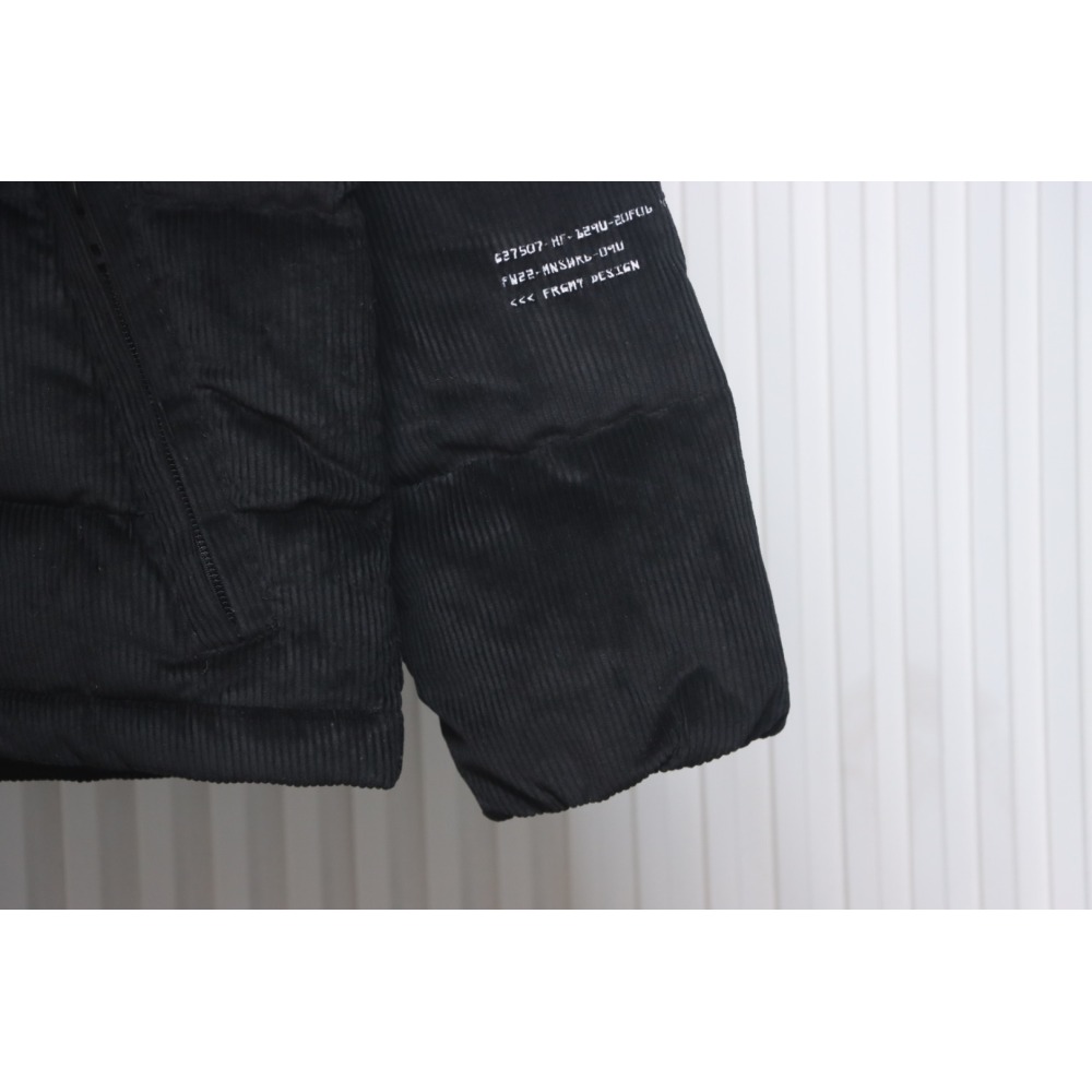 EM Sneakers Moncler FRGMT Hiroshi Fujiwara Collaboration Corduroy Down Jacket Black