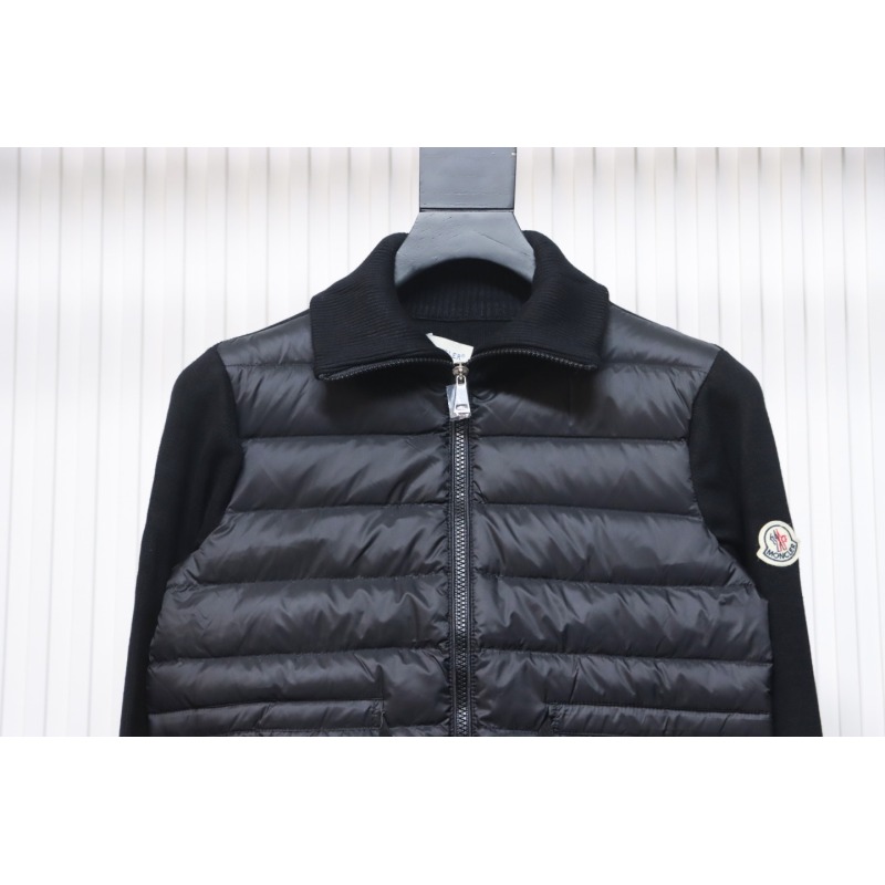 EM Sneakers Moncler Knitted Patchwork Thin Down Jacket Black