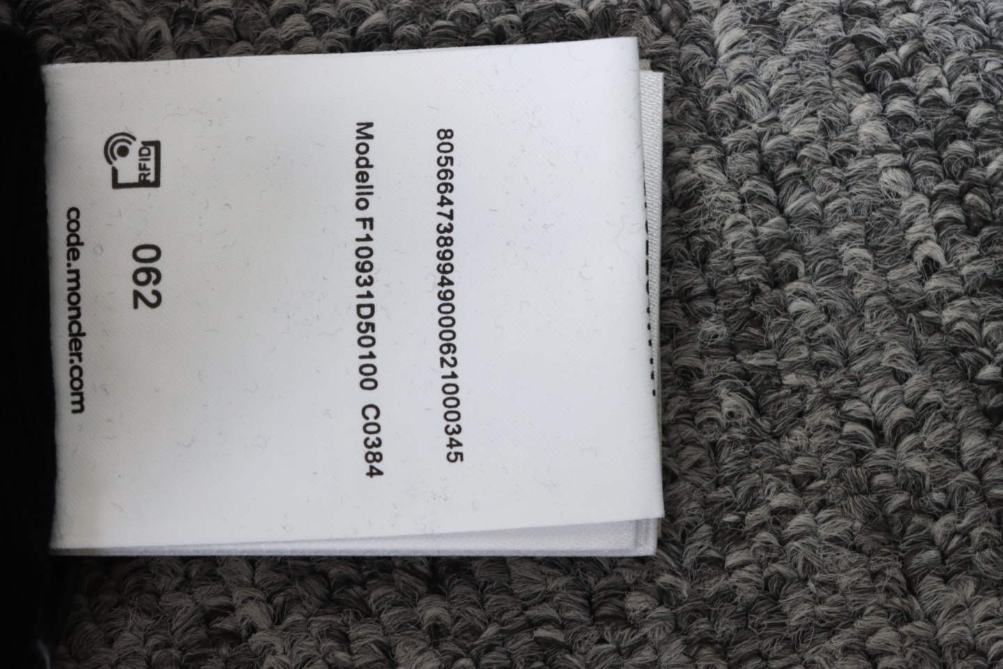 EM Sneakers Moncler Knitted Patchwork Thin Down Jacket Black