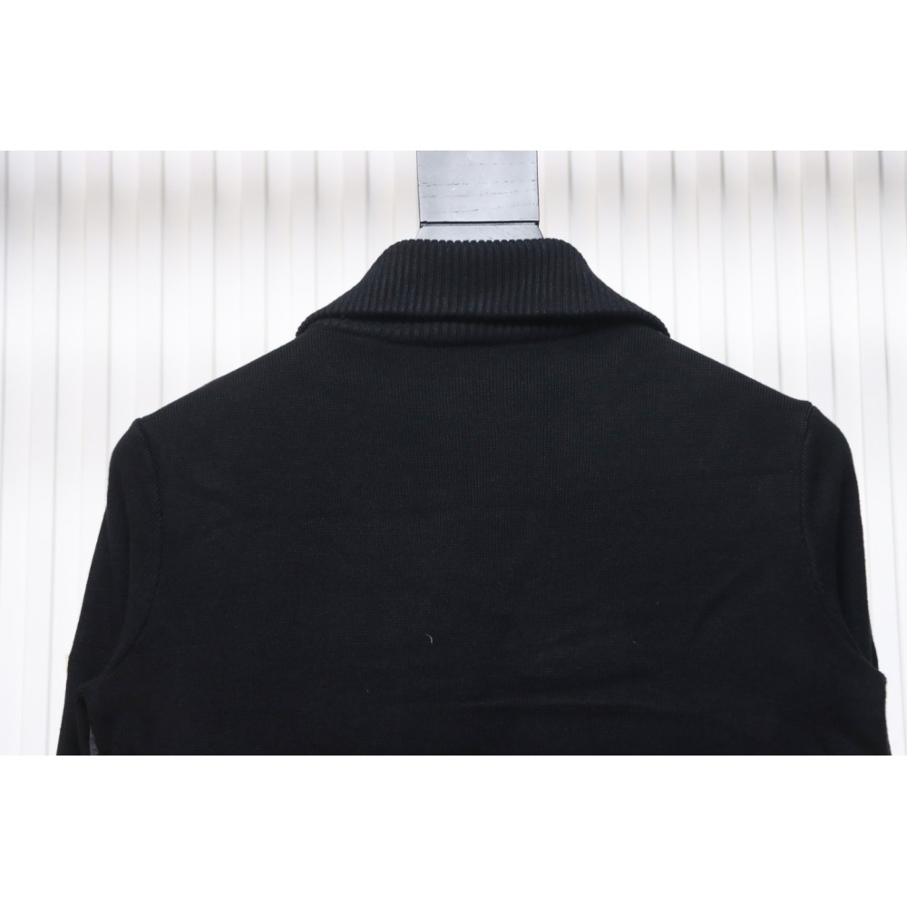 EM Sneakers Moncler Knitted Patchwork Thin Down Jacket Black