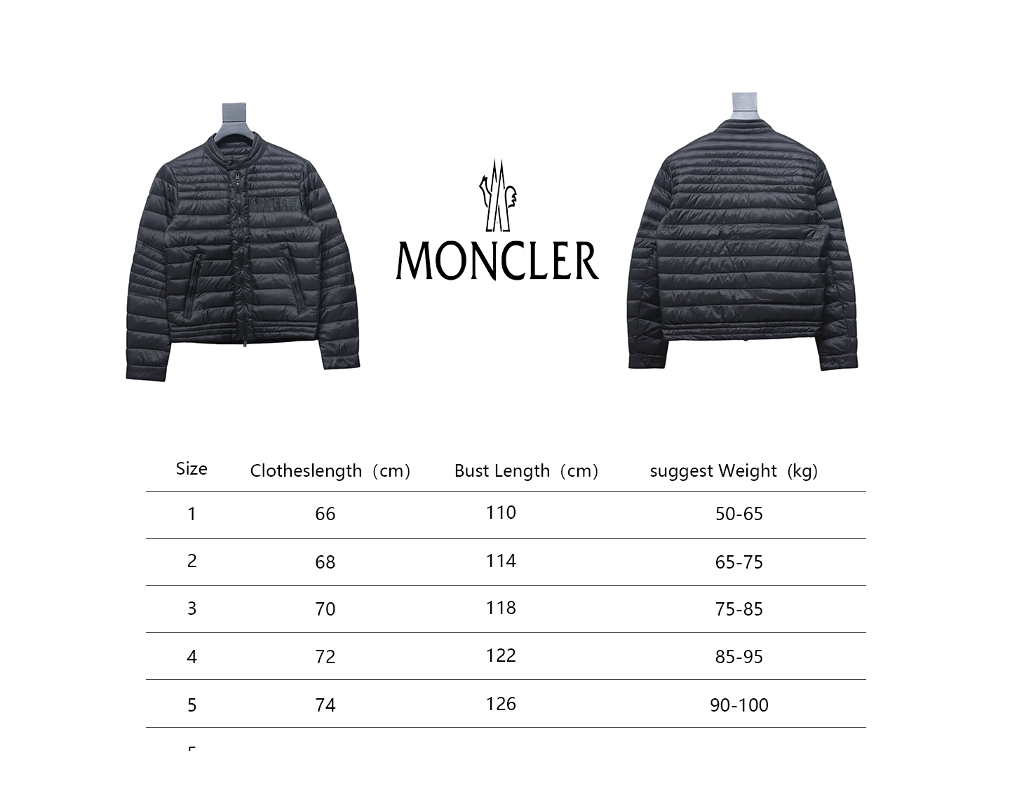 EM Sneakers Moncler Lightweight Classic Down Jacket Black