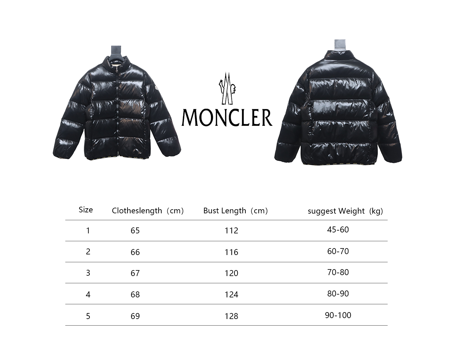 EM Sneakers Moncler Maya Lacquered Down Jacket Black
