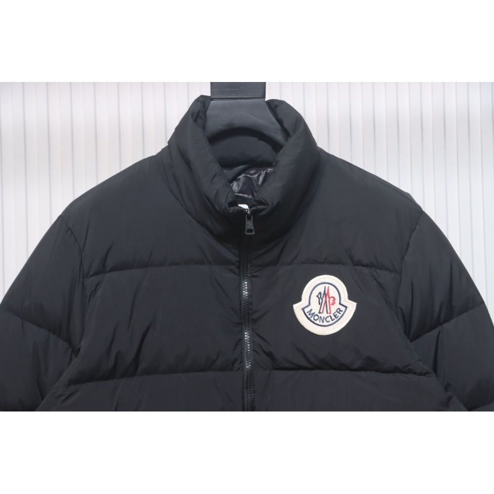 EM Sneakers Moncler Micro-Logo Zipper Stand Collar Down Jacket Black
