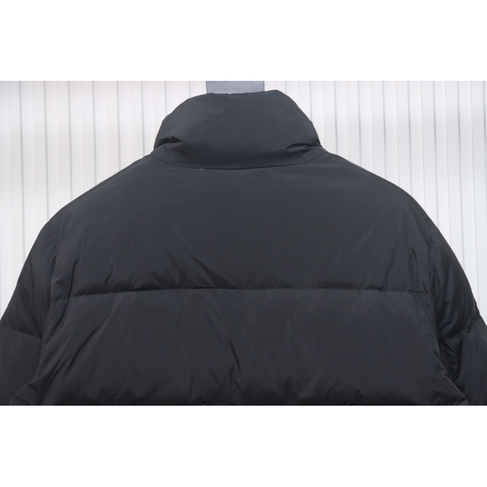 EM Sneakers Moncler Micro-Logo Zipper Stand Collar Down Jacket Black