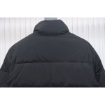 EM Sneakers Moncler Micro-Logo Zipper Stand Collar Down Jacket Black