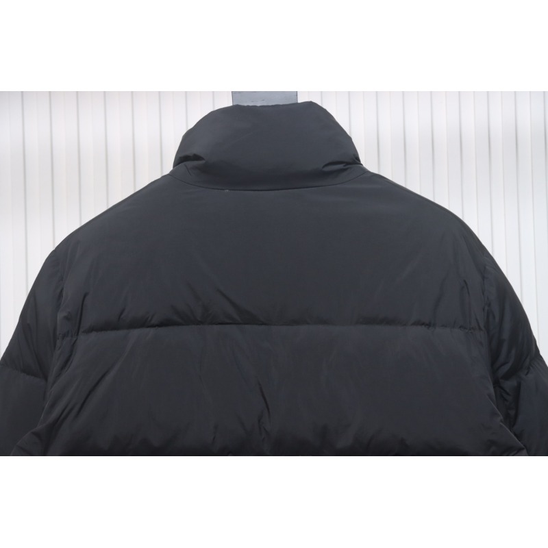EM Sneakers Moncler Micro-Logo Zipper Stand Collar Down Jacket Black