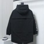 EM Sneakers Moncler Sleeve LOGO Lettering Long Down Jacket Black