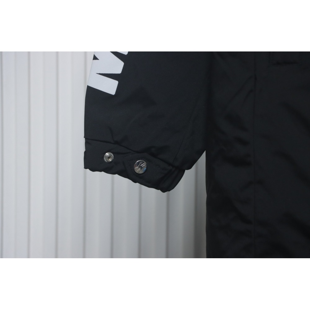 EM Sneakers Moncler Sleeve LOGO Lettering Long Down Jacket Black