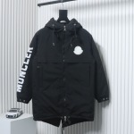 EM Sneakers Moncler Sleeve LOGO Lettering Long Down Jacket Black