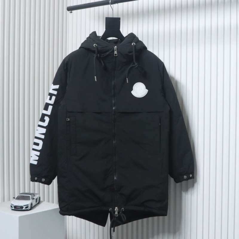 EM Sneakers Moncler Sleeve LOGO Lettering Long Down Jacket Black