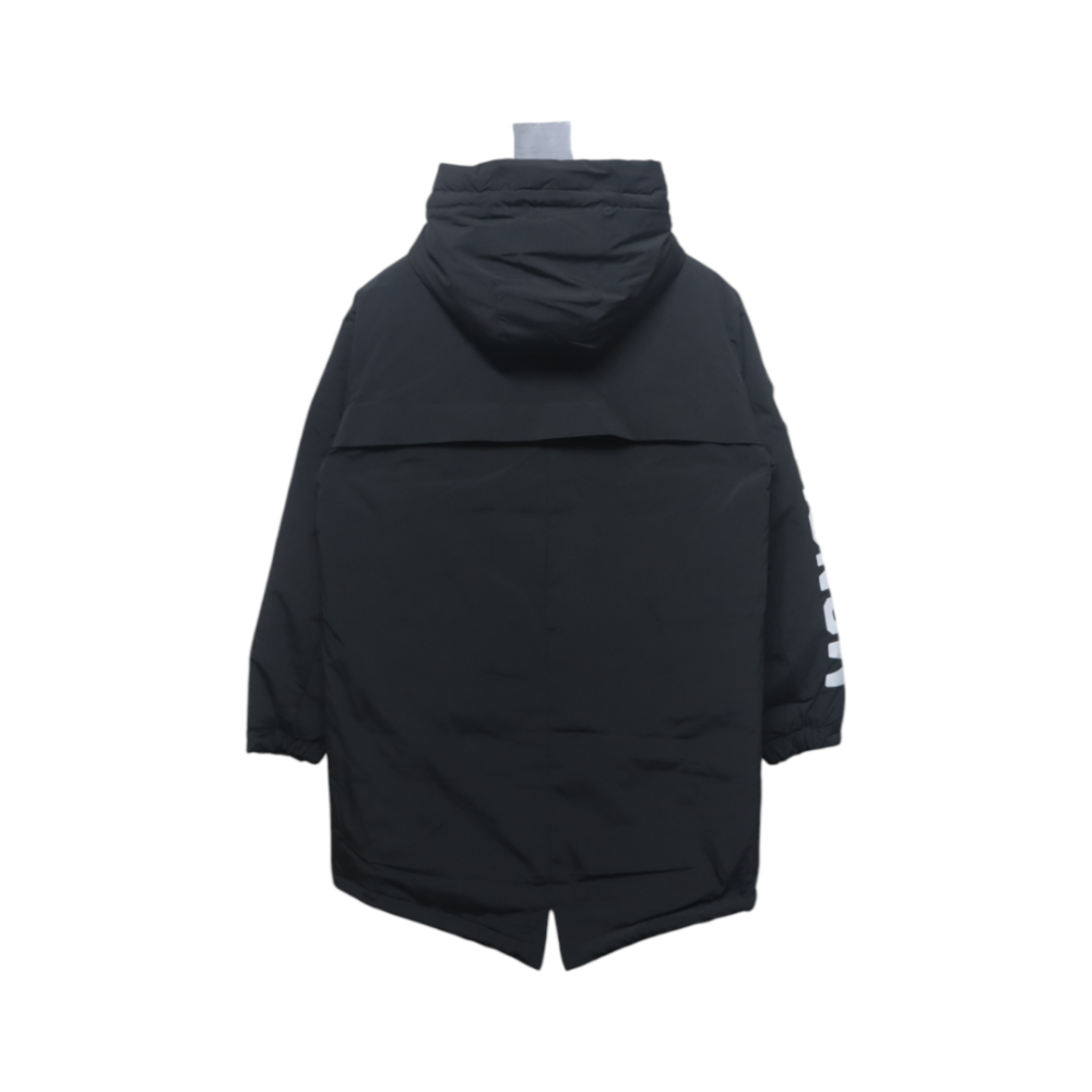 EM Sneakers Moncler Sleeve LOGO Lettering Long Down Jacket Black