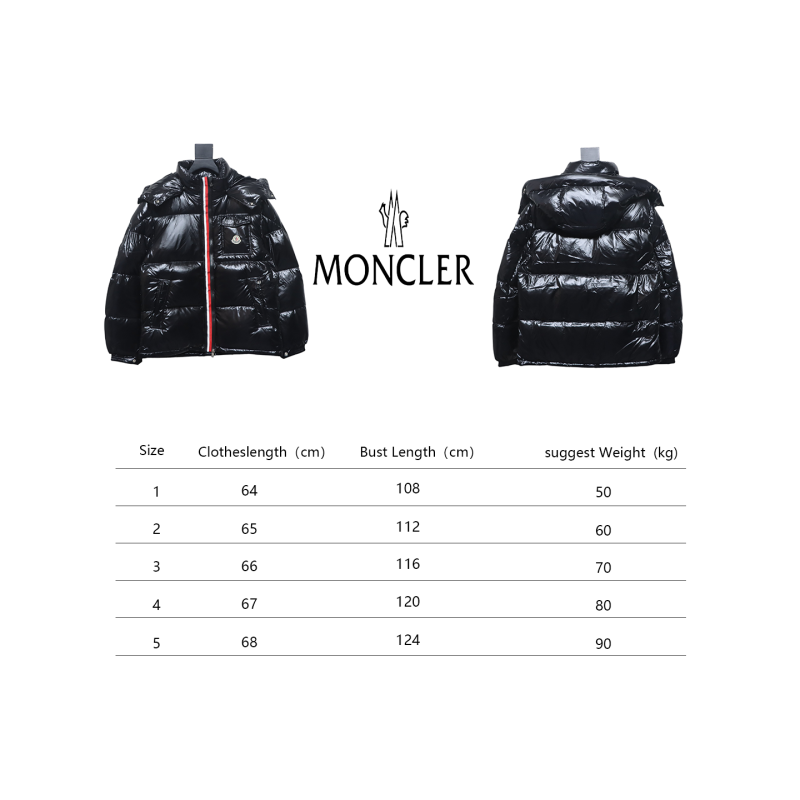 EM Sneakers Moncler Tricolor Web Down Jacket Black