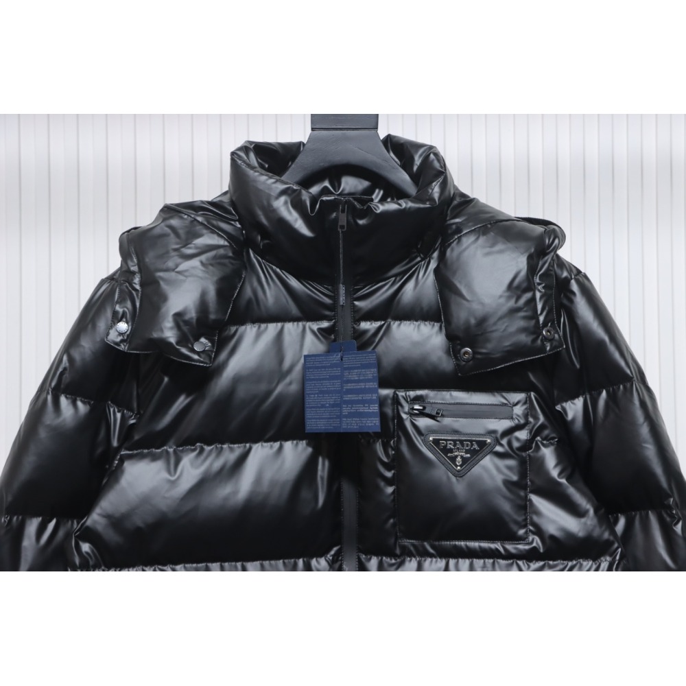 EM Sneakers Prada 21fw Classic Triangle Logo Detachable Down Jacket Black