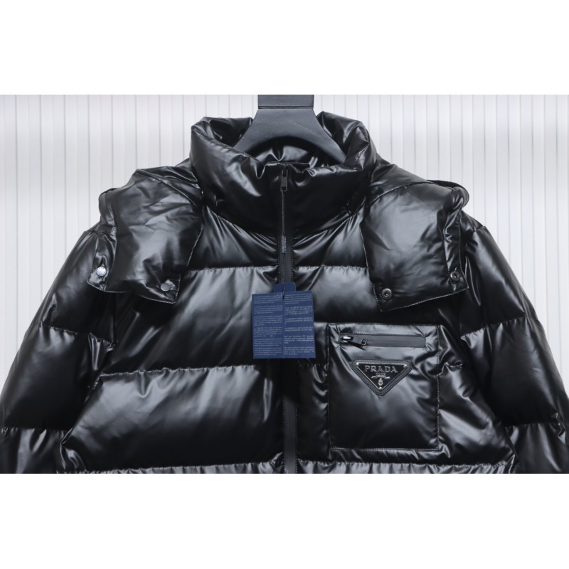 EM Sneakers Prada 21fw Classic Triangle Logo Detachable Down Jacket Black