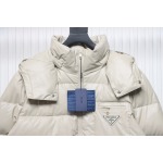EM Sneakers Prada 21fw Classic Triangle Logo Detachable Down Jacket White