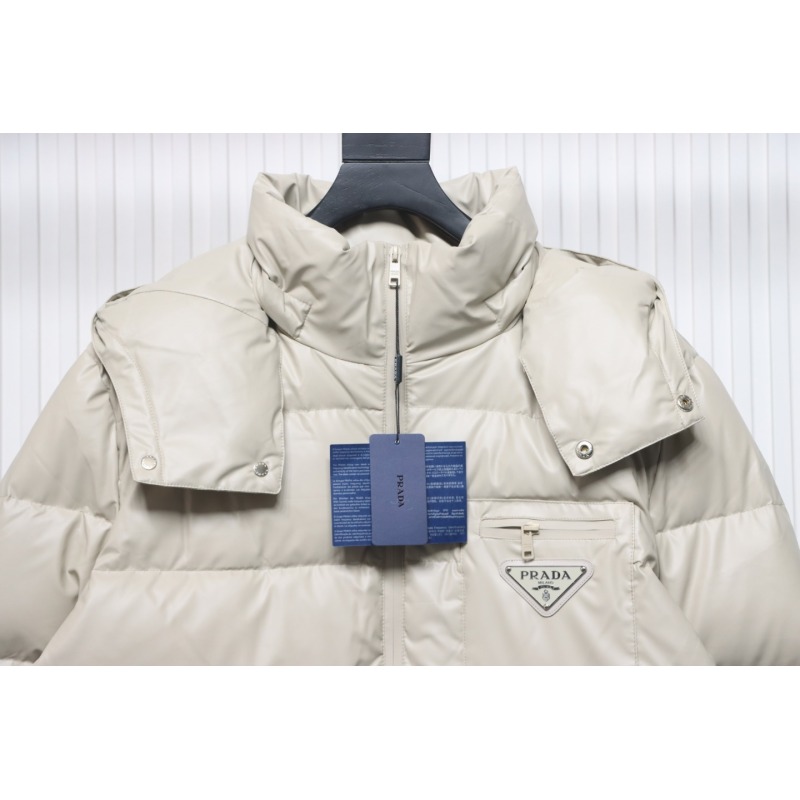 EM Sneakers Prada 21fw Classic Triangle Logo Detachable Down Jacket White