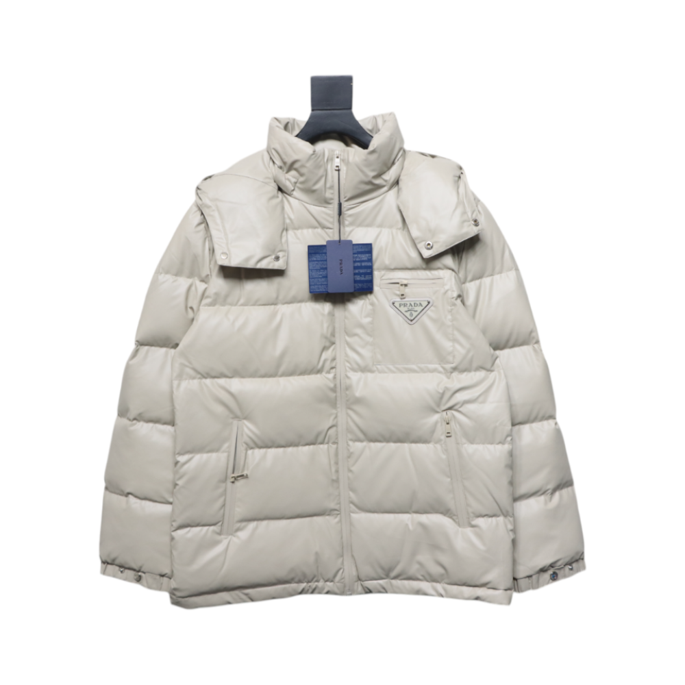 EM Sneakers Prada 21fw Classic Triangle Logo Detachable Down Jacket White