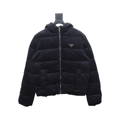 EM Sneakers Prada 23FW Corduroy Down Jacket Black 01
