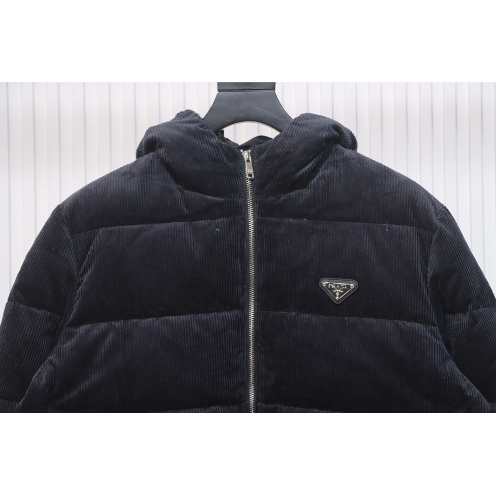 EM Sneakers Prada 23FW Corduroy Down Jacket Black